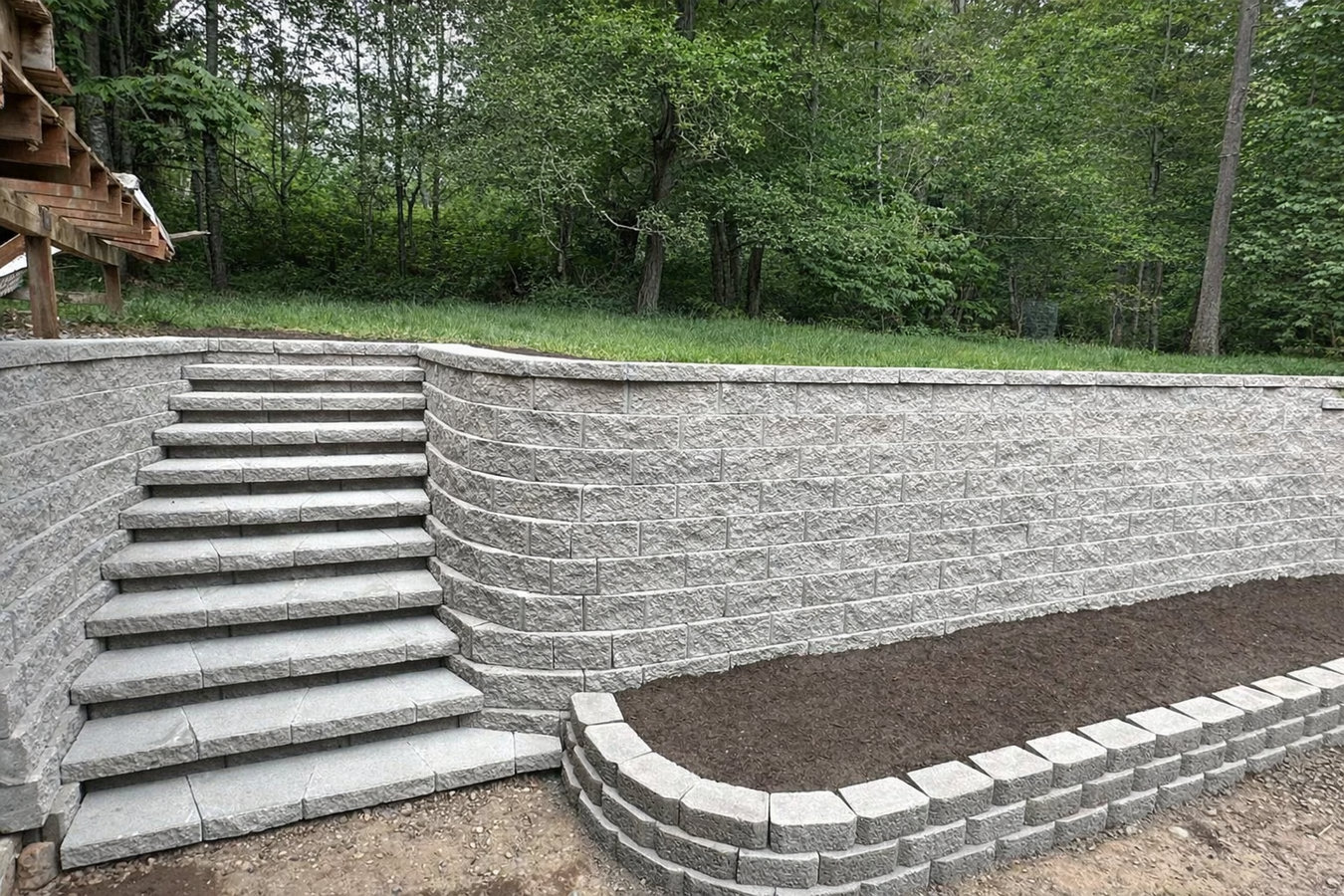 Retaining wall construction