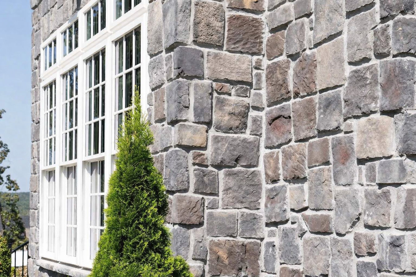 Stone veneer installation